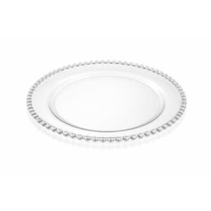 Clear beaded charger plate