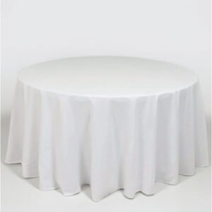 White Polyester tablecloth